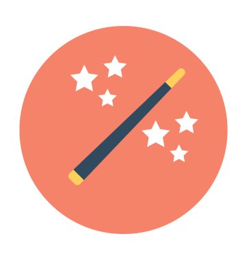 Sihirli Asa Düz Vektör Simgesi