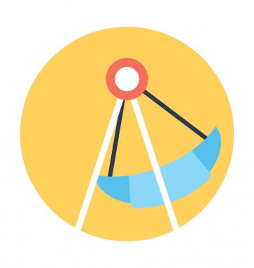 Gemi yolculuğu düz vektör simgesi