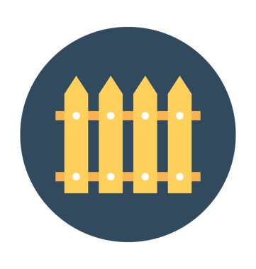 Çit düz vektör simgesi