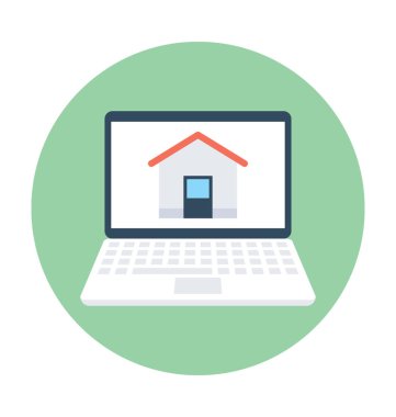 Online özellik düz vektör simgesi