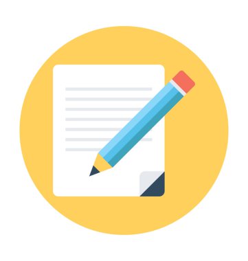 Yazılı düz vektör simgesi