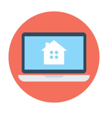 Online özellik düz vektör simgesi