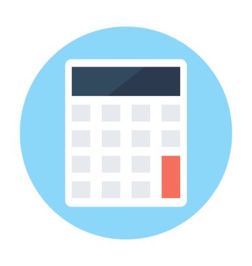 hesap makinesi düz vektör simgesi