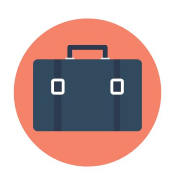 evrak çantası düz vektör simgesi