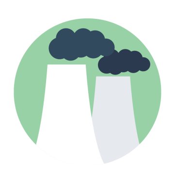 Tuğla kule düz vektör simgesi