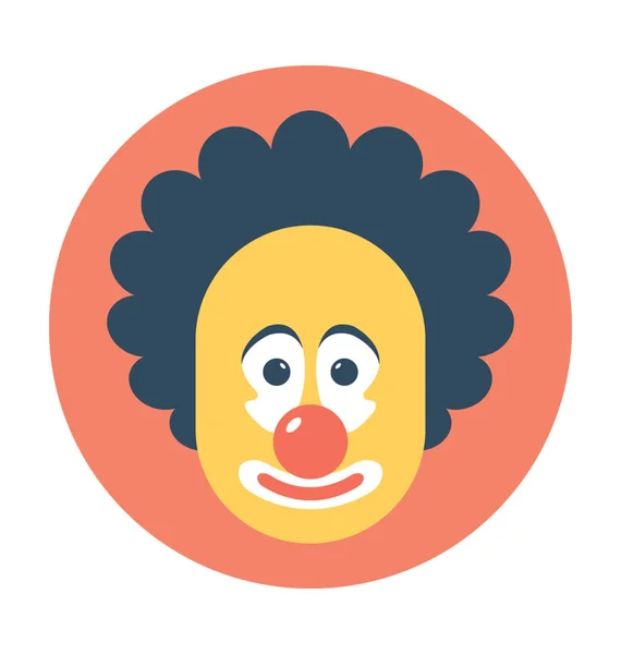 Joker Face Flat Vector Icon — Stock Vector