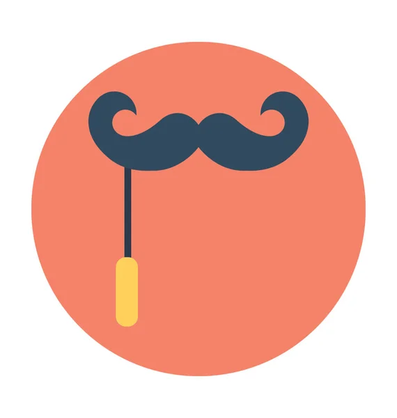 Moustache Plano Vector Icono — Archivo Imágenes Vectoriales