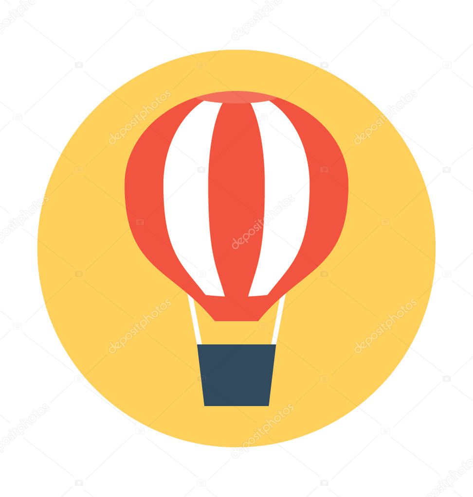 Air Balloon Flat Vector Icon