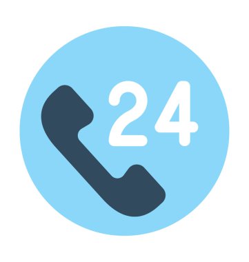 Müşteri servisi düz vektör simgesi