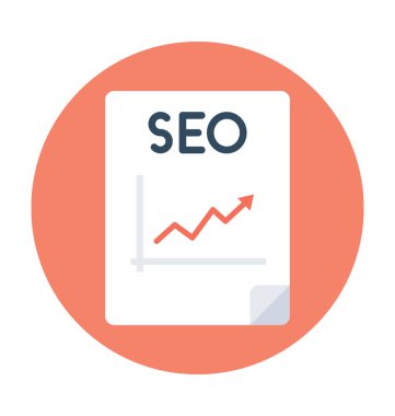 SEO rapor düz vektör simgesi