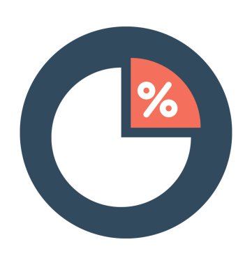 Pasta grafik düz vektör simgesi