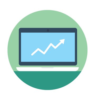 Online grafik düz vektör simgesi