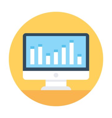Online grafik düz vektör simgesi