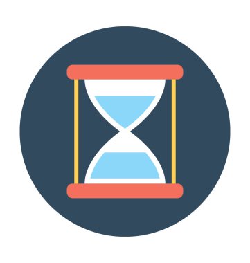 kum saati düz vektör simgesi