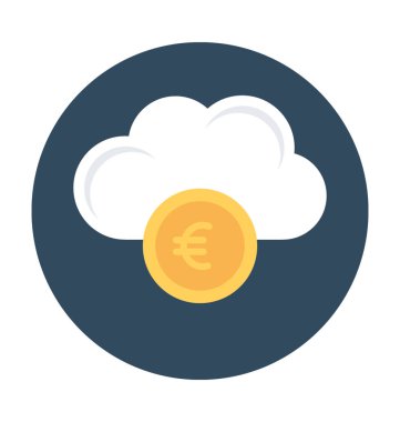 Online iş düz vektör simgesi