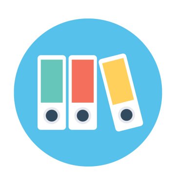 Dosya klasörleri düz vektör simgesi