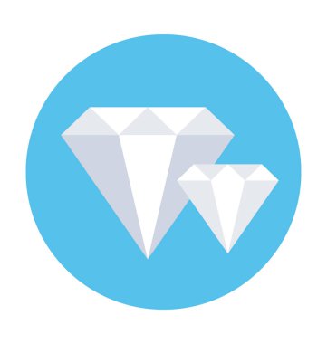 Elmas Düz Vektör Simgesi