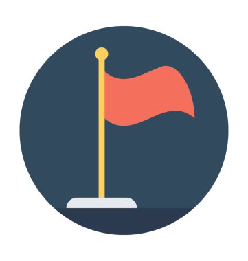 Bayrak Düz Vektör Simgesi