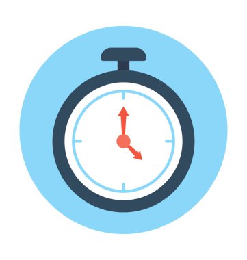 Chronometre düz vektör simgesi