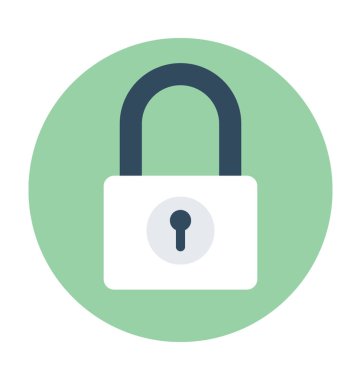 düz vektör simgesini kilitle