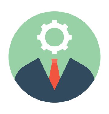 Yöneticisi düz vektör simgesi