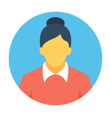 Resepsiyonist düz vektör simgesi