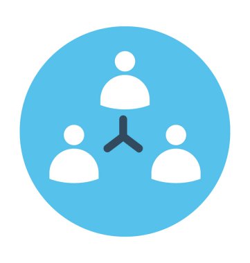 Organizasyon yapısı düz vektör simgesi