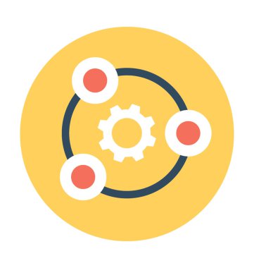 dişli düz vektör simgesi