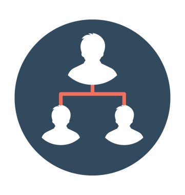 Organizasyon yapısı düz vektör simgesi