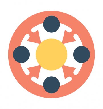 takım çalışması düz vektör simgesi