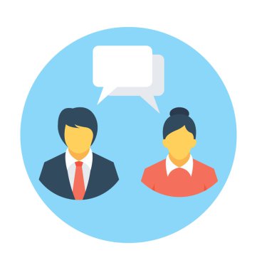 iletişim düz vektör simgesi