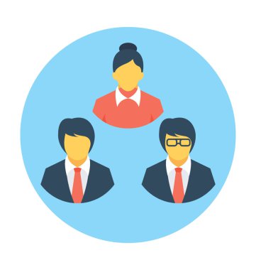 takım çalışması düz vektör simgesi