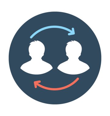 İşbirliği düz vektör simgesi