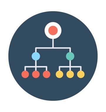 hiyerarşi düz vektör simgesi