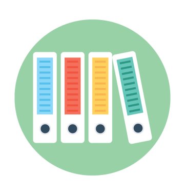 Dosya klasörleri düz vektör simgesi