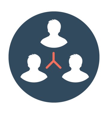 Grup düz vektör simgesi