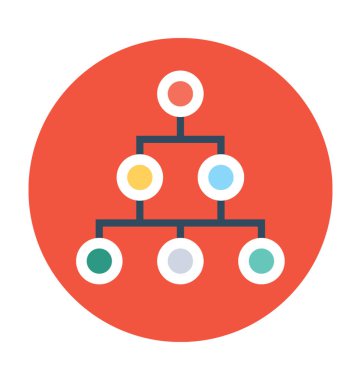 hiyerarşi düz vektör simgesi