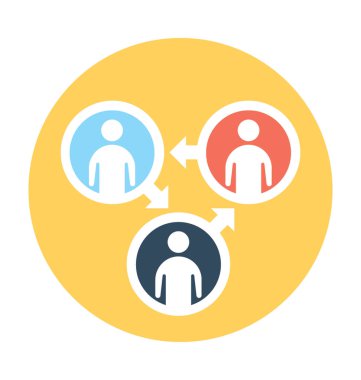 İşbirliği düz vektör simgesi