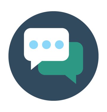 Konuşma Kabarcığı Düz Vektör Simgesi