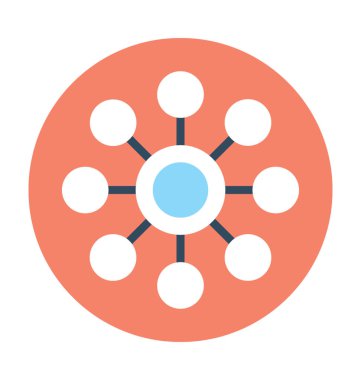 İş akışı düz vektör simgesi