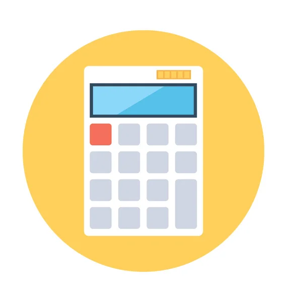 Calculator Flat Vector Icon — Stock Vector