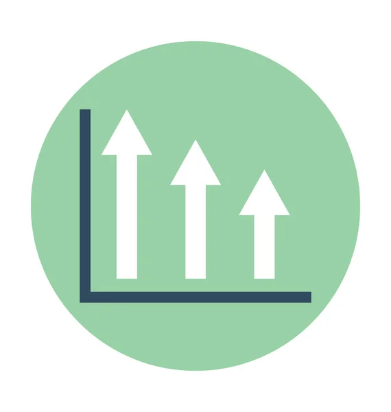 Staafdiagram Platte Vector Icon — Stockvector