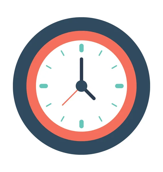 Reloj Icono Vector Plano — Archivo Imágenes Vectoriales