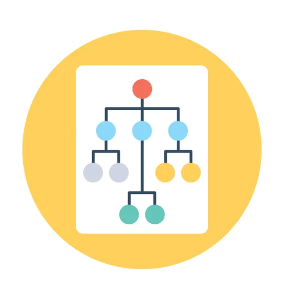 Equipo Jerarquía Vector Plano Icono — Archivo Imágenes Vectoriales