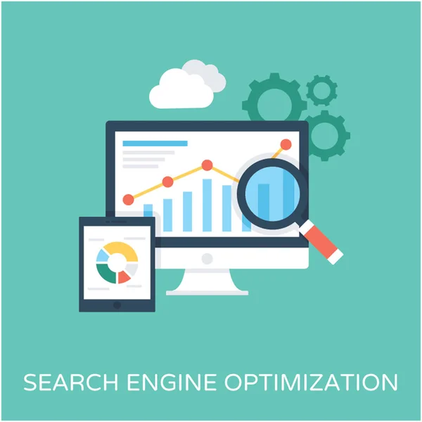 Seo vlakke vector pictogram — Stockvector