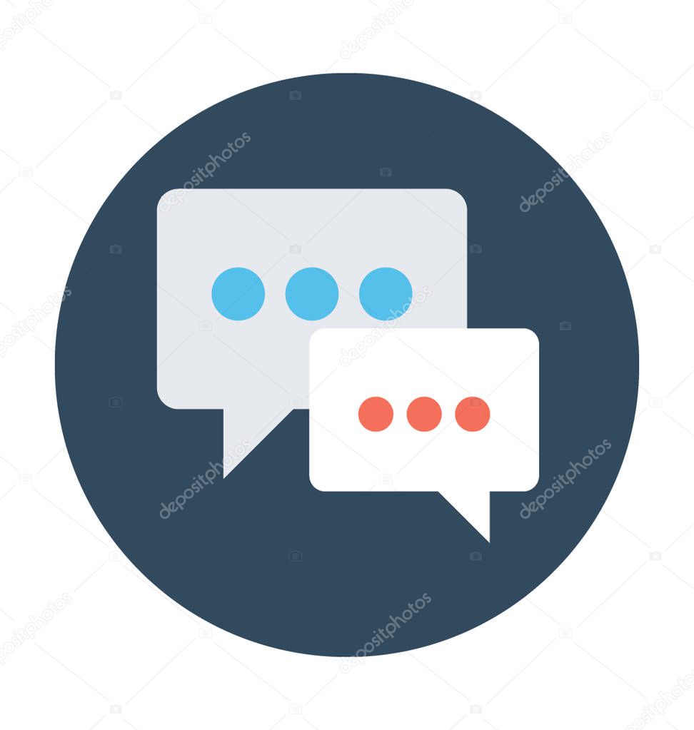 Speech Balloons Flat Vector Icon