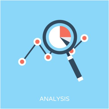 düz vektör simgesi analiz et