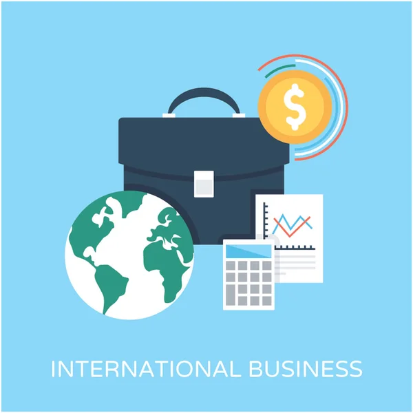 Internationale Business platte Vector Icon — Stockvector