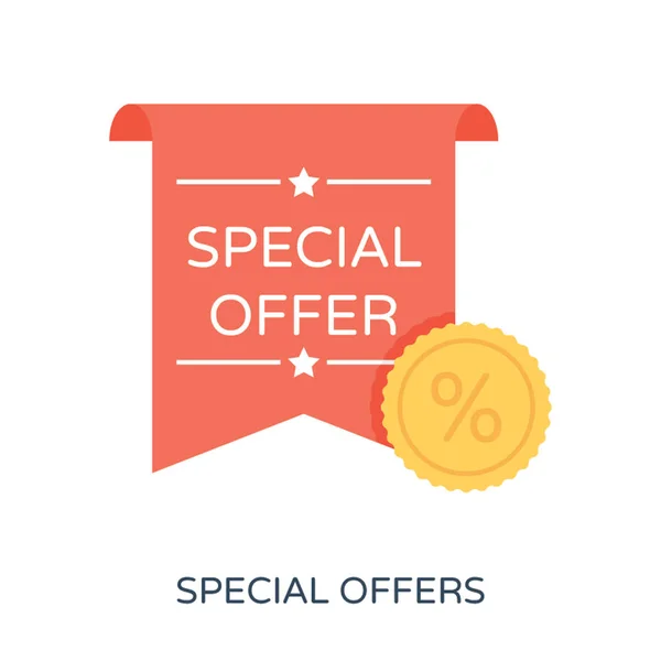 Special Offer Flat Vector Icon — Stock Vector