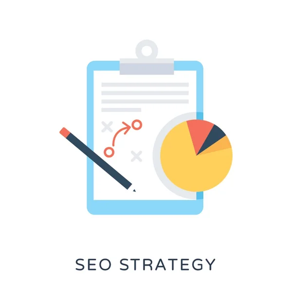 SEO strategie platte Vector Icon — Stockvector